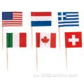 Banderas de bamboo de palanca de dientes de la Copa Mundial de fútbol